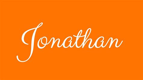 how to write jonathan in cursive: